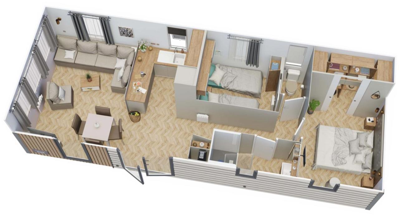 Grand Mobile-Home 45M2 Au Calme Et Au Bord De Mer แซ็ง-เบรแว็ง-เล-แป็ง ภายนอก รูปภาพ